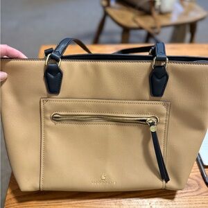 Liz Claiborne Tan and Black Women's Tote Bag